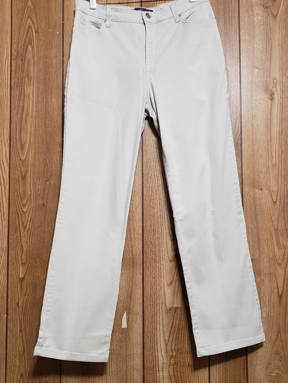 Straight Leg Size 8 Average Off White Classic High Waist Casual Luxury Mom Style